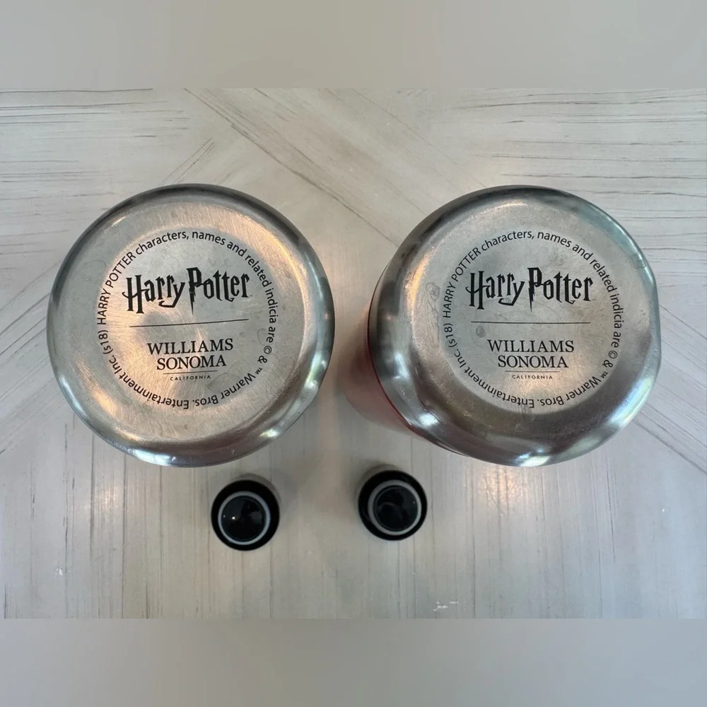 Harry Potter Williams Sonoma Hydration Bottles – Set of 2 –Hogwarts & Gryffindor